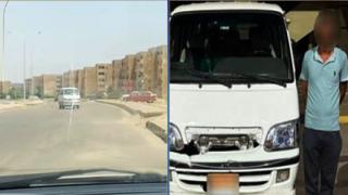 بدون رخصة.. ضبط سائق “ميكروباص” خالف السير الآمن بدعوى اختصار الطريق