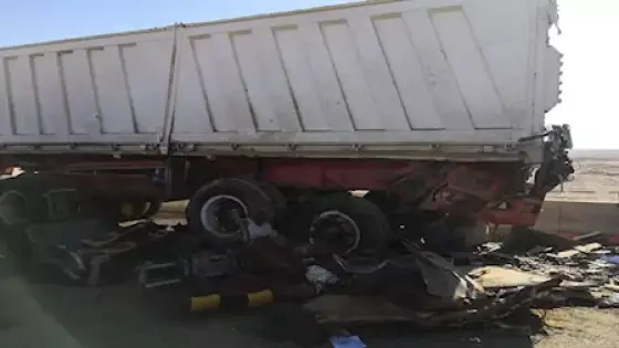 مأساة على الطريق الصحراوي بعد مصرع11 من عمال المحاجر بالمنيا