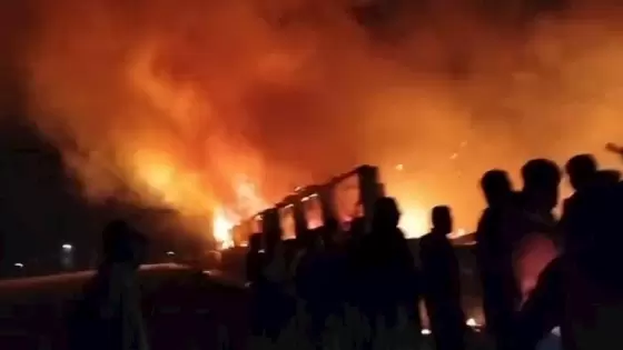 حريق مزرعة مواشي في الفيوم