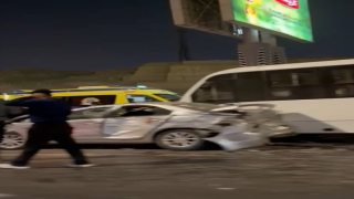 تصادم مروع بين أتوبيس وعدد من السيارات على دائري المعادي