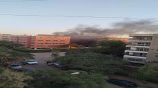 حريق في مشروع تحت الإنشاء على طريق “القاهرة – السويس”