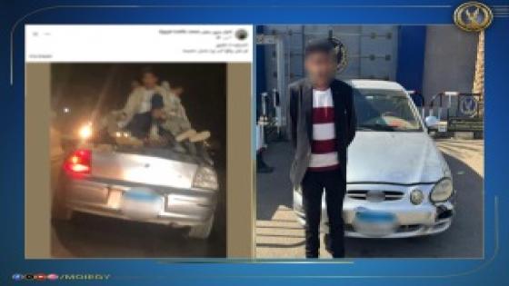 ضبط قائد سيارة سمح لأطفال بالجلوس أعلى مركبته خلال موكب زفاف بالشرقية