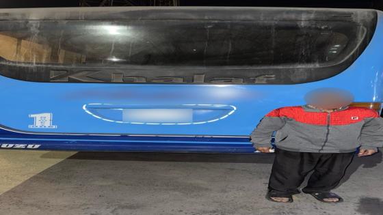 مصرع شاب دهسه مينى باص فى النزهة