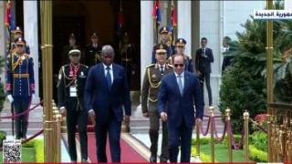 الرئيس السيسي يستقبل نظيره الجابوني في قصر الاتحادية