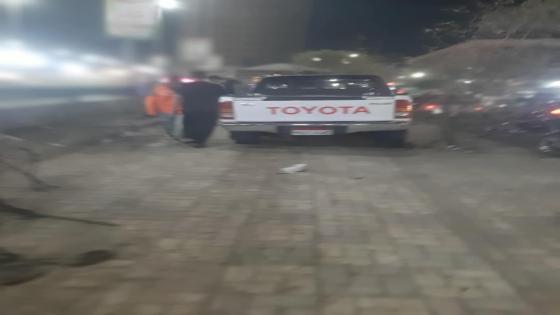 متهور يدهس 6 اشخاص بسيارة نصف نقل بالصعود على الرصيف بأسيوط