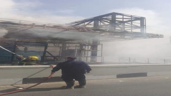 السيطرة على حريق مولد كهرباء بمحطة الأتوبيس الترددي في الخصوص دون خسائر