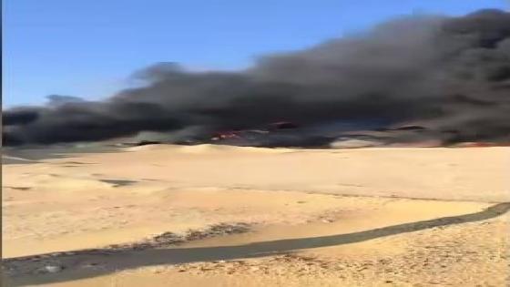 الجثث تفحمت.. مصرع 3 أشخاص في حادث مروع واشتعال سيارة مواد بترولية بطريق الواحات