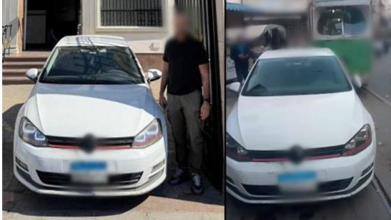 ضبط قائد سيارة لإيقاف المركبة أعلى شريط الترام بالإسكندرية وتعطيل الحركة المرورية