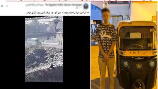 ضبط قائد «توك توك» اصطدم بطالب وفر هاربًا في البحيرة