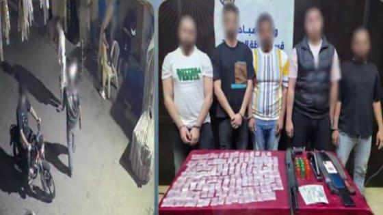 ضبط 5 عاطلين بالجيزة بحوزتهم أسلحة نارية وهيروين بعد ظهورهم في فيديو بالشارع
