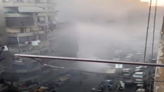 حريق هائل بمحل تجاري في شارع العشرين بفيصل