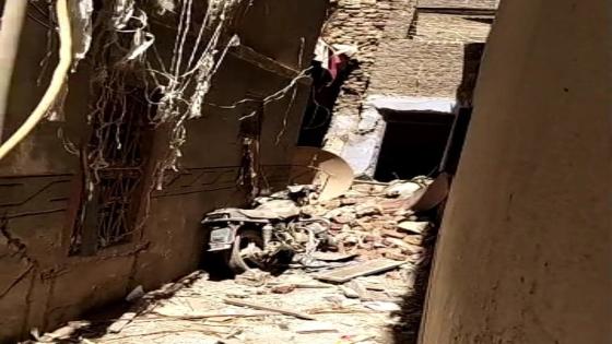 انهيار منزل بسبب انفجار أسطوانة غاز في منطقة الوليدية بأسيوط