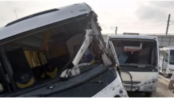 تصادم أتوبيس بسيارة نقل يتسبب في مصرع 8 أشخاص وإصابة 14أخرين بالمنيا