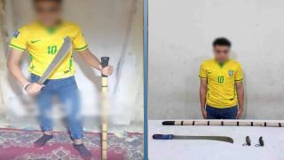ضبط طالب بالبحيرة ظهر في فيديو يحمل أسلحة بيضاء مدونًا عليها عبارات خادشة للحياء